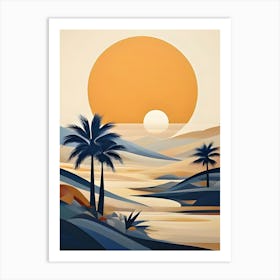 Sunset In The Desert 25 Art Print