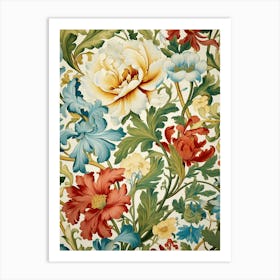 Floral Wallpaper 340 Art Print