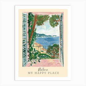 My Happy Place Mallorca 3 Travel Poster Art Print