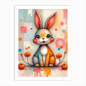 Sir Flutterpaws: A Baby Rabbit Artwork For Kids Art Print