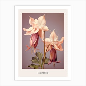 Floral Illustration Columbine 3 Poster Art Print