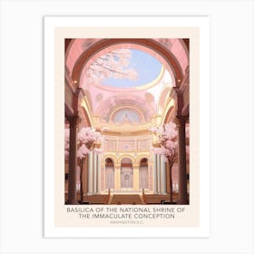 Basilica Of The National Shrine Of The Immaculate Conception Travel Poster Art Print