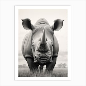 Black Rhinoceros Realism 3 Art Print