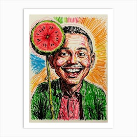 Watermelon Man Art Print