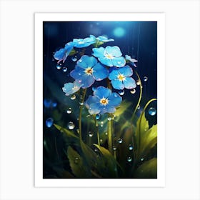 Forget Me Not Wildflower At Dawn (3) Art Print