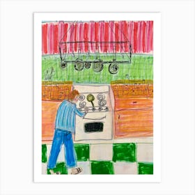 In The Kitchen 1 Art Print