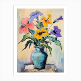 Flower Painting Fauvist Style Petunia 3 Art Print