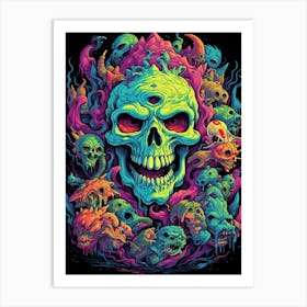 Skulls And Monsters 2 Art Print