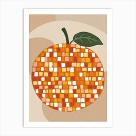 Orange Mosaic Six Art Art Print