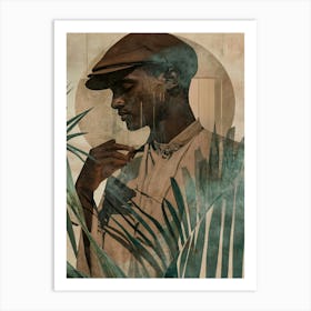 Man In Hat 2 Art Print