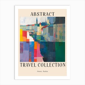Abstract Travel Collection Poster Vienna Austria 3 Art Print