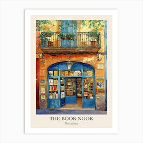 Barcelona Book Nook Bookshop 1 Poster Art Print