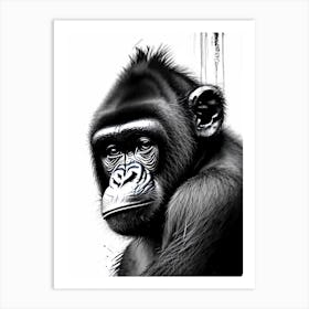 Baby Gorilla Gorillas Graffiti Style 1 Art Print