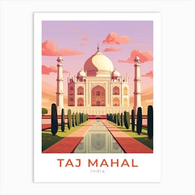 India Taj Mahal Travel Art Print