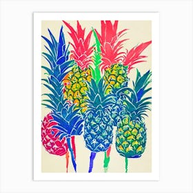 Pineapple 1 Vintage Sketch Fruit Art Print