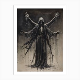 Dance With Death Skeleton Painting (58) Art Print