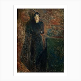Lady In Black, Edvard Munch Art Print