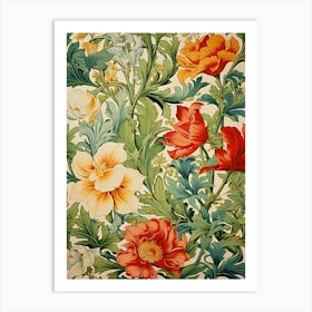 Floral Wallpaper 353 Art Print