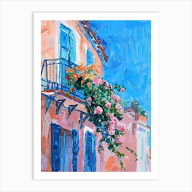 Balcony Painting In Marseille 1 Art Print