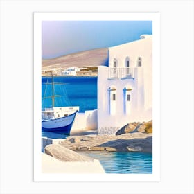 Paros Greece Soft Colours Tropical Destination Art Print