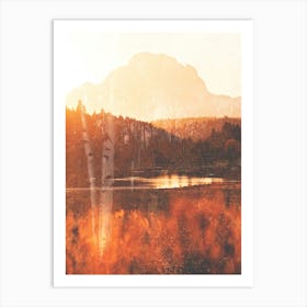 Sunset In The Mountains - Grand Teton National Park Art Print