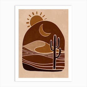 Cactus Desert 2 Art Print