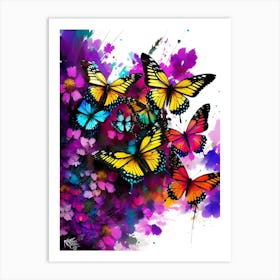 Colorful Butterflies 129 Art Print