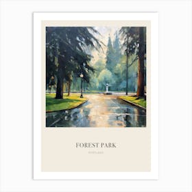 Forest Park Portland United States 3 Vintage Cezanne Inspired Poster Art Print