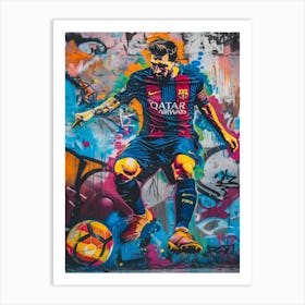 Pop art Lionel Messi Barcelona Art Print