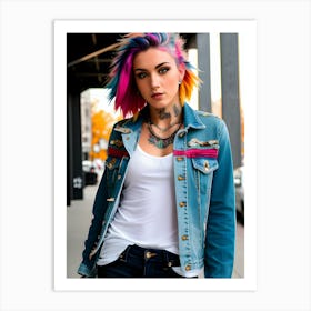 Pretty Punk Girl - Hall-O-Gram Creations 26 Art Print