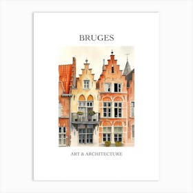 Bruges Travel And Architecture Poster 2 Art Print