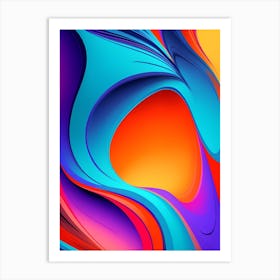 Abstract Colorful Waves Vertical Composition 75 Art Print