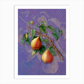 Vintage Wild European Pear Botanical Illustration on Veri Peri n.0356 Art Print