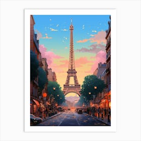 Paris Pixel Art 3 Art Print