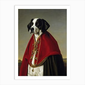 Dogo Argentino Renaissance Portrait Oil Painting Art Print
