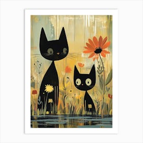 Cat Family Canvas Print Art Print