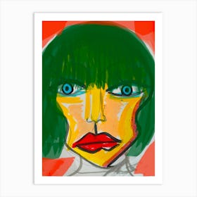 Woman With Green Hair Affiche