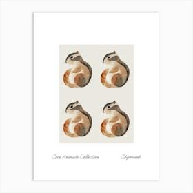 Cute Animals Collection Chipmunk 2 Art Print