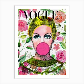 Twiggy Vouge Art Print