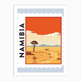 Namibia Travel Stamp Poster Art Print