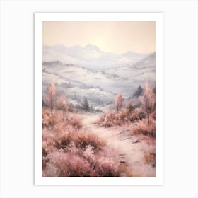 Dreamy Winter Painting Sierra Nevada National Park United States Art Print