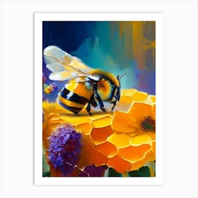 Honeybee And Painting 2  Art Print