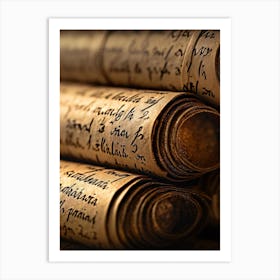 Old Manuscripts 5 Art Print