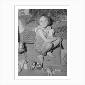 Josie Caudill With Her Toys, Pie Town, New Mexico By Russell Lee Art Print