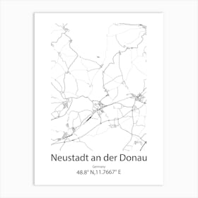 Neustadt Am Rubenberge,Germany Minimalist Map Art Print