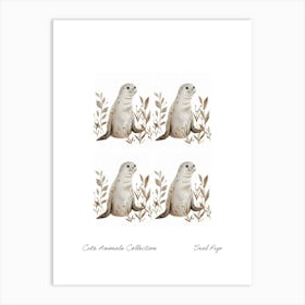 Cute Animals Collection Seal Pup 4 Art Print