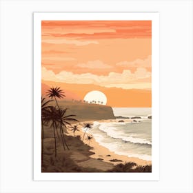 Bathsheba Beach Barbados At Sunset Golden Tones 3 Art Print