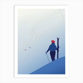 Skier On The Slopes 1 Art Print