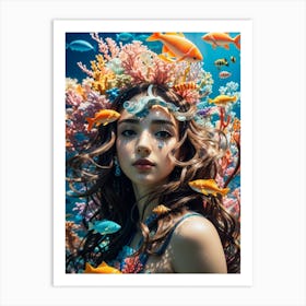 Underwater Girl No.3 Art Print