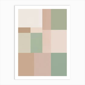 Abstract Pastel Squares 1 Affiche